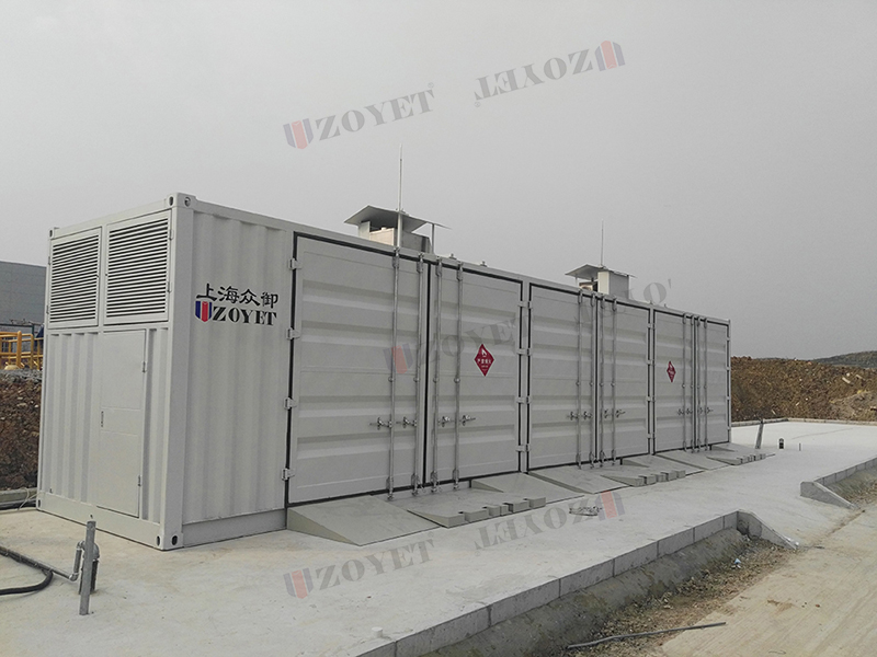 walk-in container is suitable for storing drums and small container