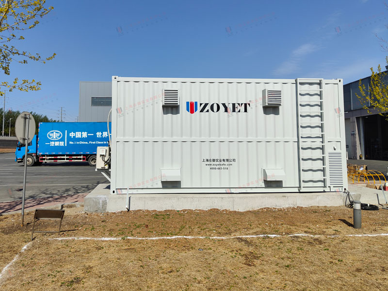 It improves the safety and emergency handling capabilities of battery testing, storage, loading and scrapping. The outdoor location is set according to the standards of Class A warehouses.