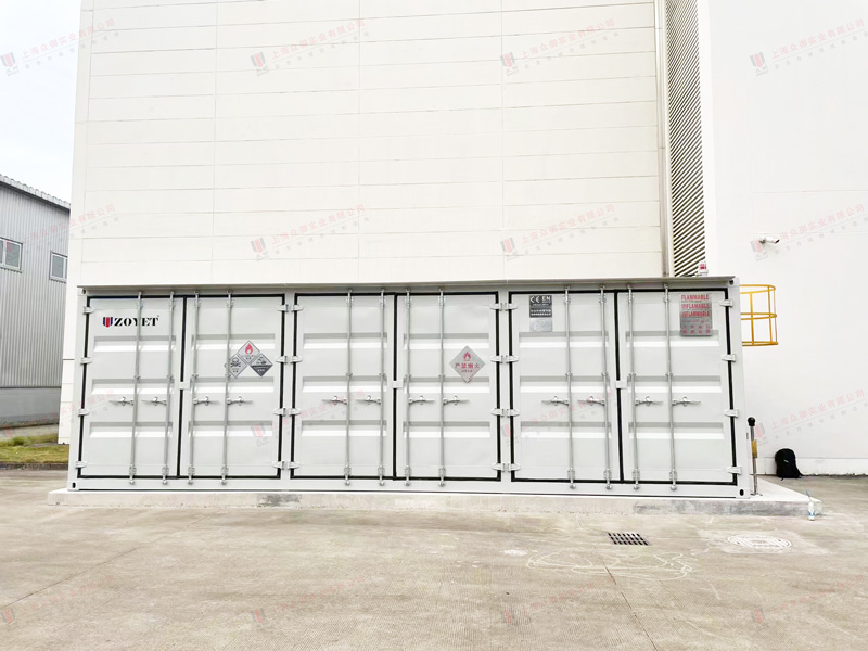 Yakult Outdoor chemicals storage container