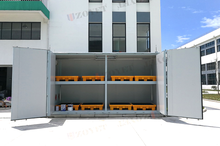 Apply in segregated storage of hazardous chemicals container, indoor or production workshop. Also use as outdoor central warehouse.